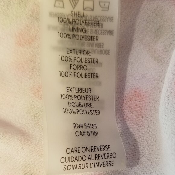 Calvin Klein Womens Small Floral Ruffle Blouse Surplice Peplum Hem Top Purple - Picture 4 of 5